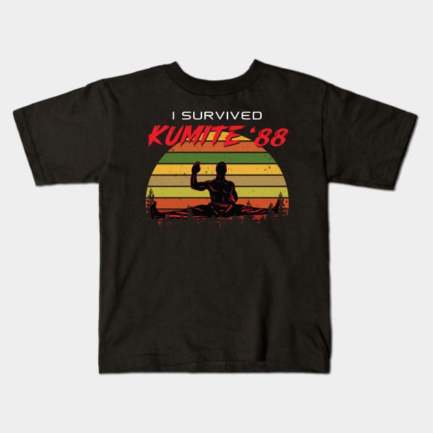 Retro Sport Movie Tribute Design Kids T-Shirt by Tentacle Castle